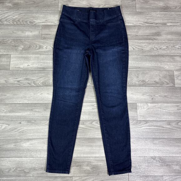 Talbots Pull On Jegging High Rise Skinny Jeans Dark Wash sz 6 - Picture 2 of 6